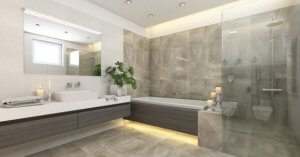 Praktische badkamer met veel ruimte