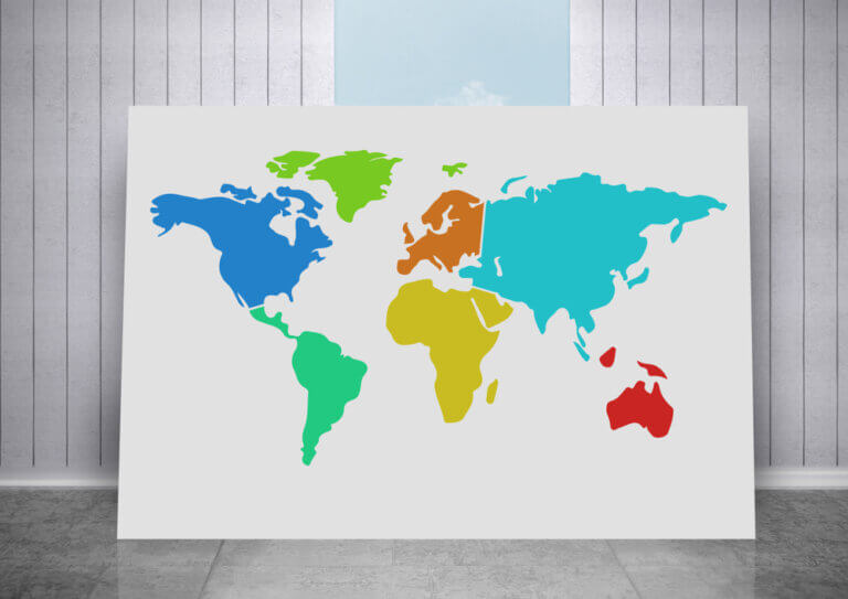 Landkaarten om je huis te decoreren, hoe doe je dat?