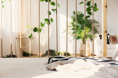 Gebruik touw als trapleuning