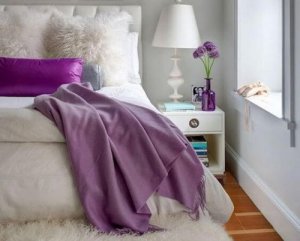 Beddengoed in lavendelkleuren