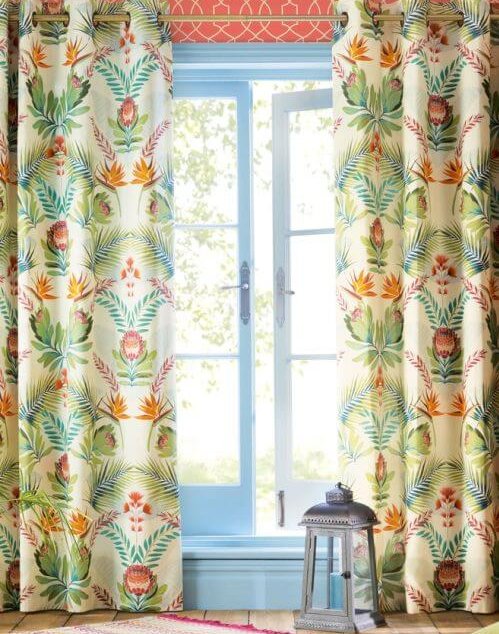 Gordijnen met bloemen