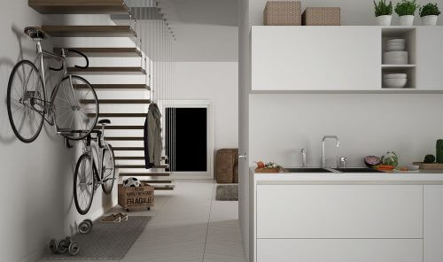 Maak een fietsenrek onder je trap