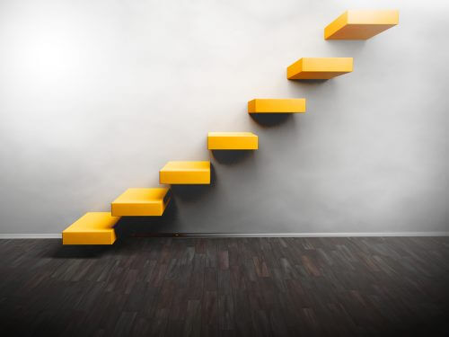 Creatieve trappen in felle kleuren