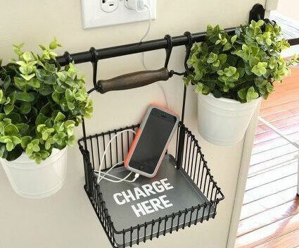 Rail met plantenbakken