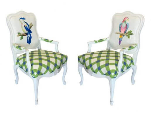 Dana Gibson stoelen met vogels