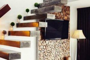 Moderne en minimalistische trappen van beton
