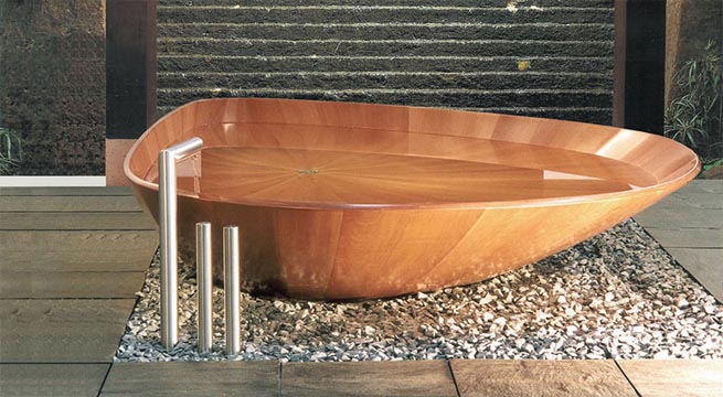Modern houten bad