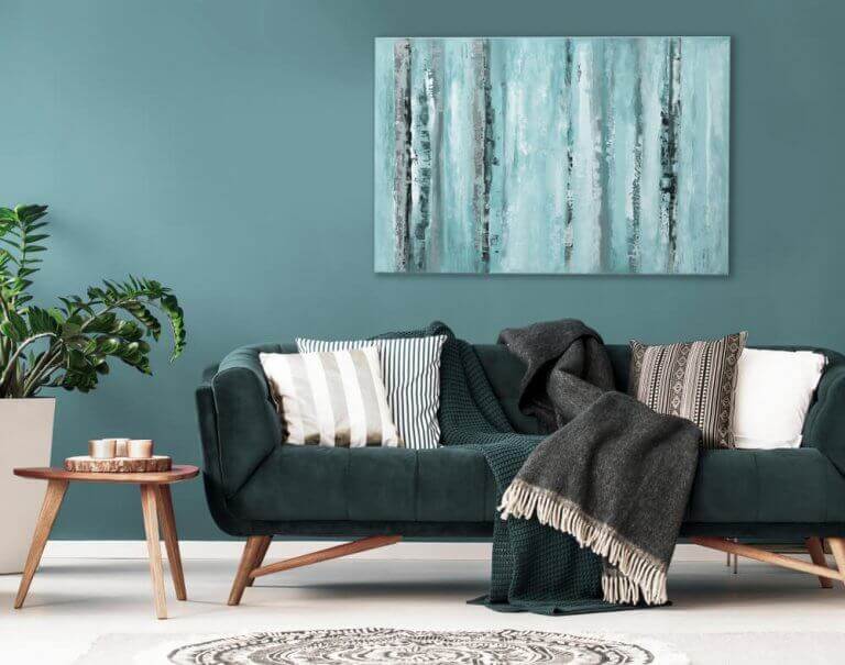 Kunst in dezelfde kleur als de muur