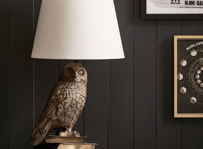 Lamp met de uil van Harry Potter