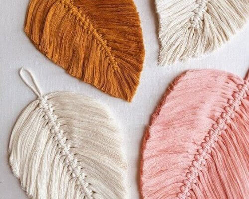 Onderzetters in de vorm van blaadjes