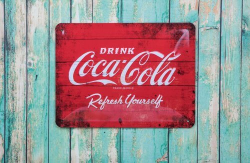 Vintage decoratie van coca cola