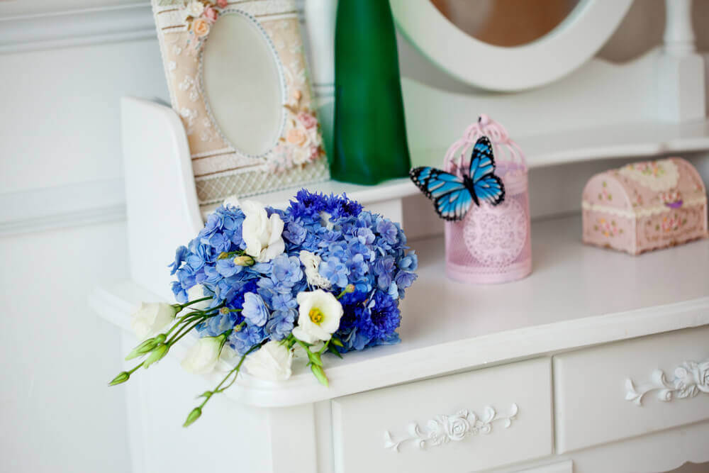 Kleine blauwe vlinder