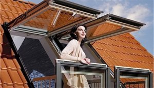Zolderramen die in een balkon transformeren