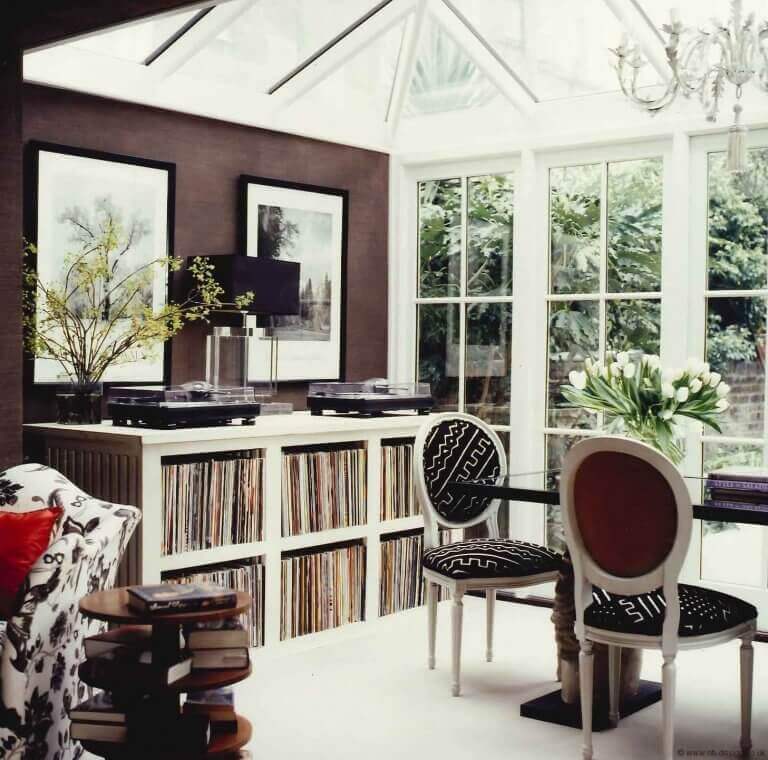 Eetkamer in bruin tinten