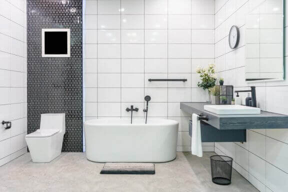 Minimalistische badkamer