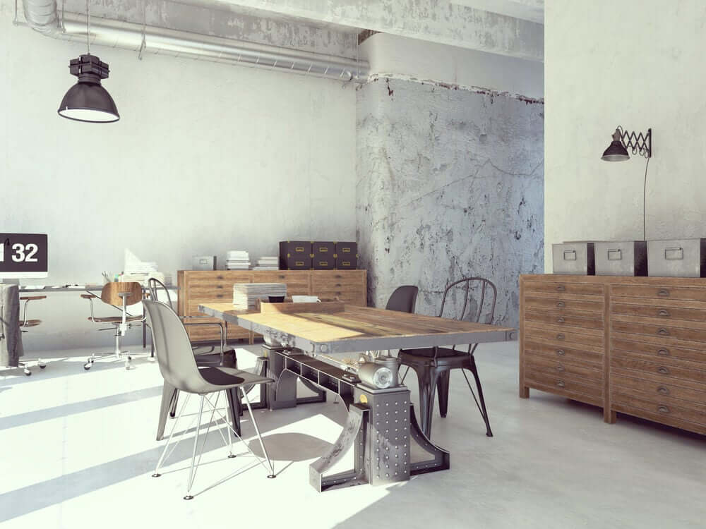 Rustieke en industriële fusie