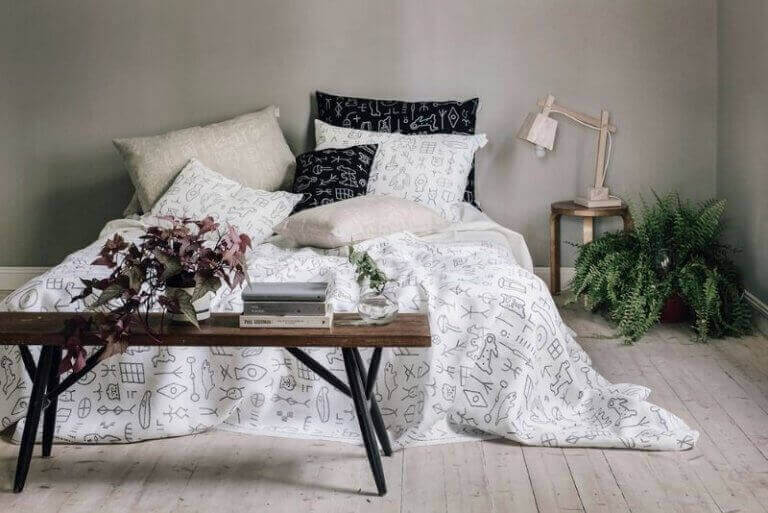 Beddengoed van modderdoek