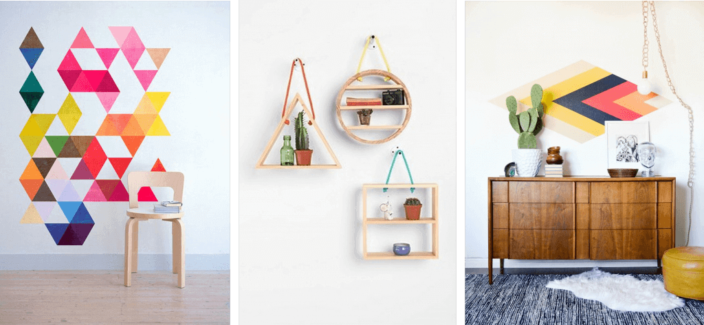 Decoraties met geometrische patronen