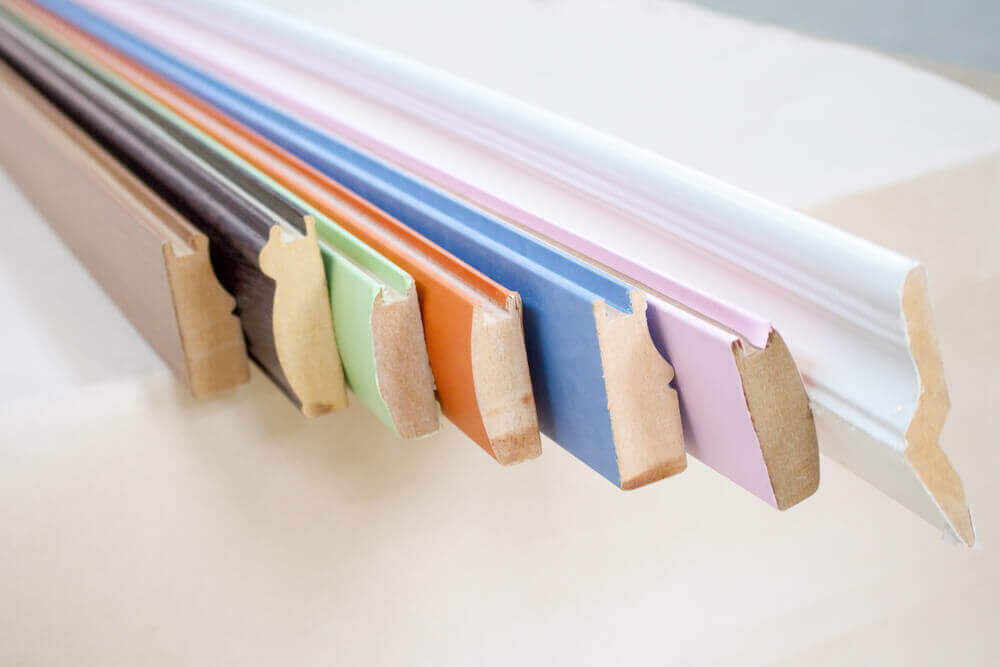 Plinten in verschillende kleuren