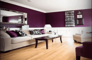 Auberginepaars in decoratie gebruiken voor elegantie