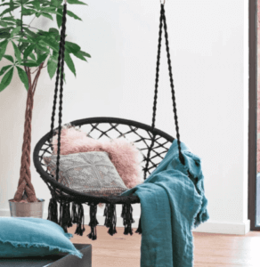 Hangstoel in boho stijl