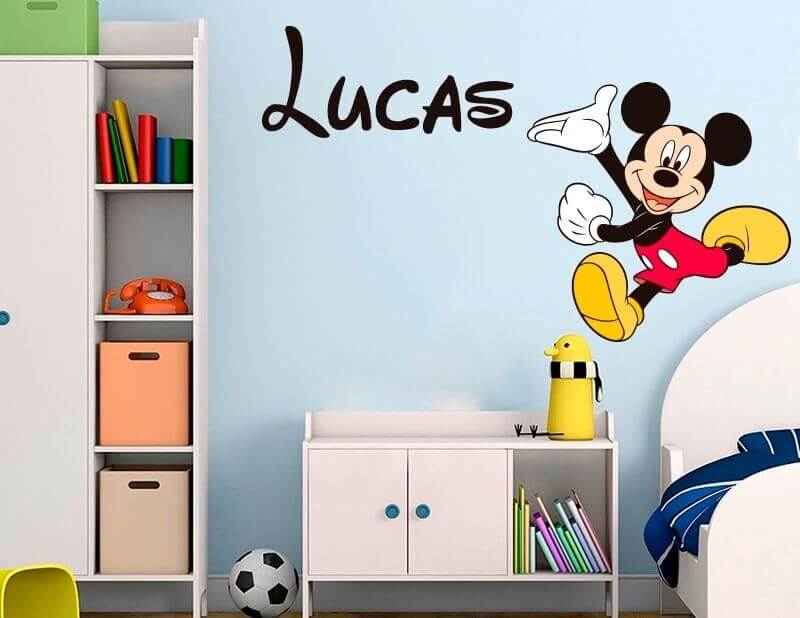 Vinylsticker voor kinderkamers van mickey mouse