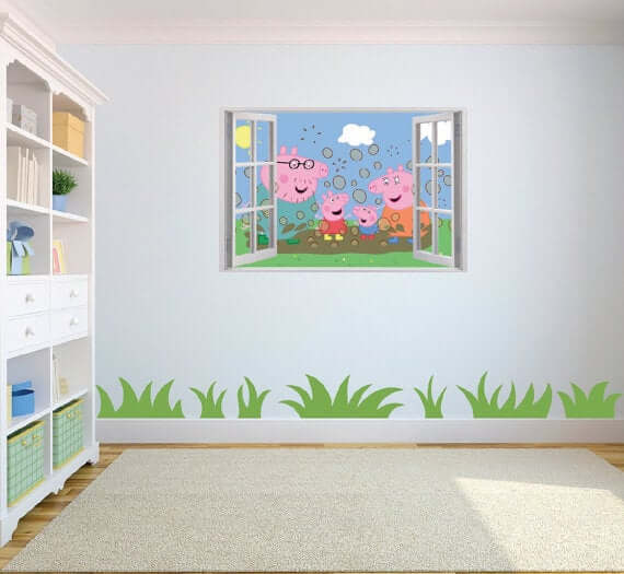 Slaapkamer met peppa big thema
