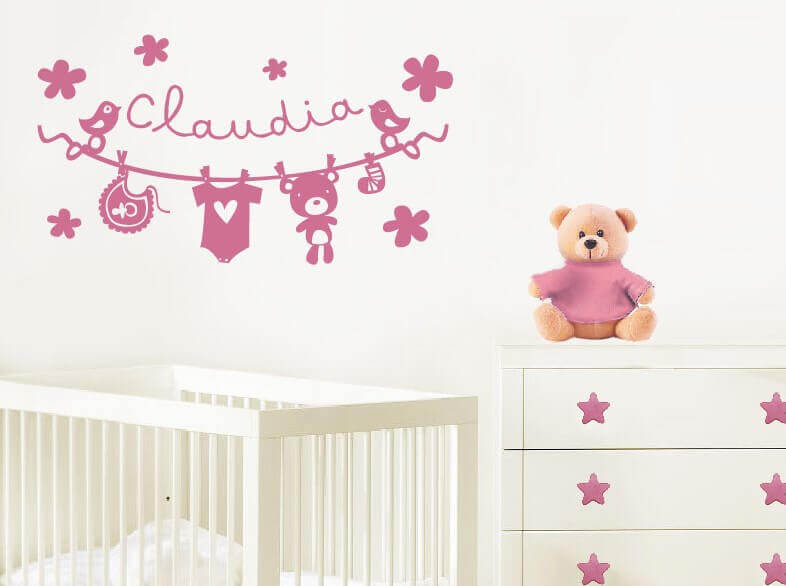 Roze gepersonaliseerde sticker