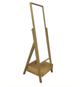 Staande spiegel met een smal frame