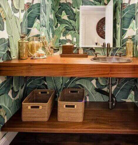 Behang voor een tropisch interieur