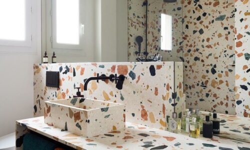 Terrazzo badkamer