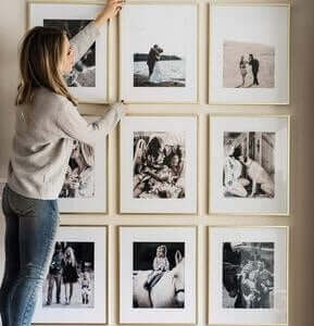 vierkant met 9 lijsten