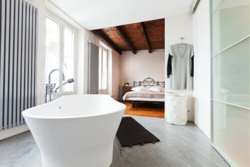 Een open badkamer