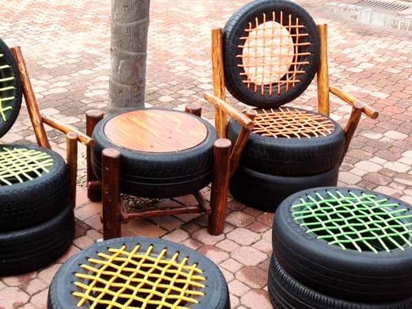 Banden en een rugleuning