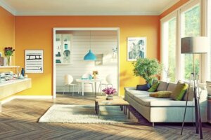 Kleuren die combineren met geel