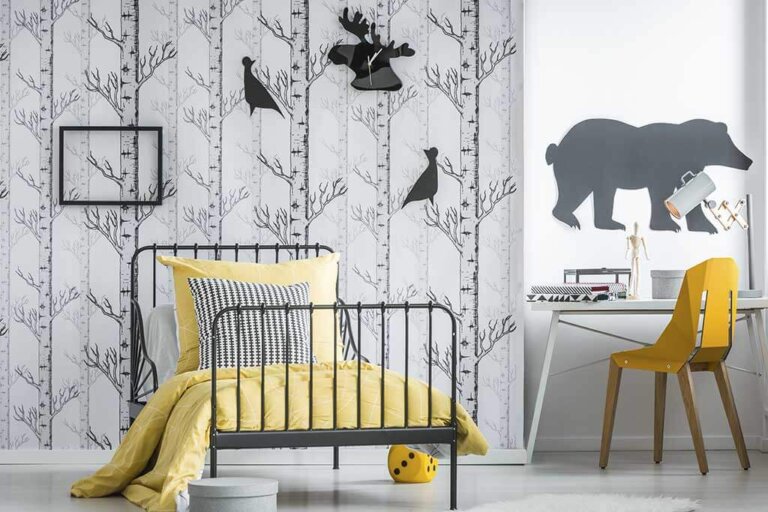 Modieuze jungle muurschildering: je kinderen zullen er dol op zijn!