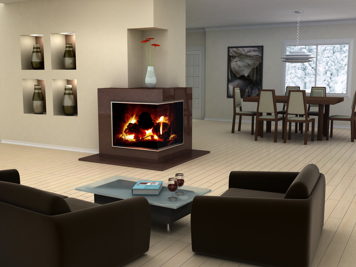 De open haard als centraal punt