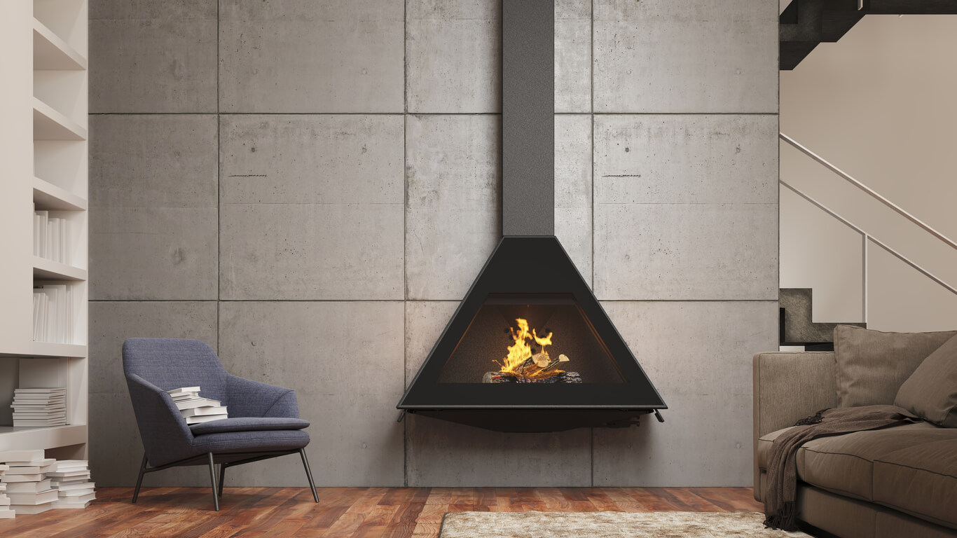 Hangende haarden in huis